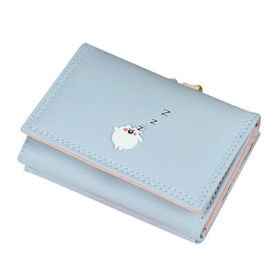 

Tailored Women Short Lovely Fashion Three Fold Candy Color Coin Purse Card Holder Bag