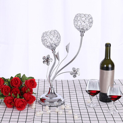 

Siaonvr Valentines Day Crystal Candlestick Coffee Table Decoration Pattern GoldSilver