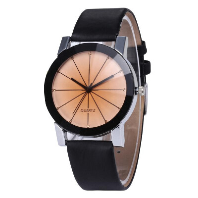 

Leather Wrist Watch Analog Quartz Dial Clock Round Case Casual Wristwatches Business Bracelet