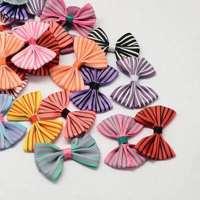 

Handmade Woven Costume Accessories Grosgrain Bowknot Mixed Color 42x57x9mm about 200pcsbag