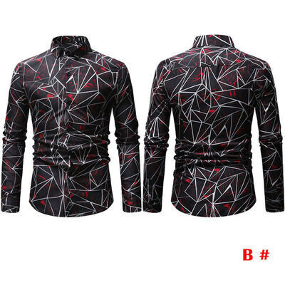 

Fashion Mens Luxury Long Sleeve Shirt Casual Slim Fit Stylish Dress Shirts Tops
