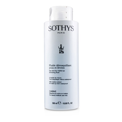 

SOTHYS - Eye And Lip Make Up Removing Fluid With Mallow Extract - For All Make Up Even Waterproof Salon Size 500ml169oz
