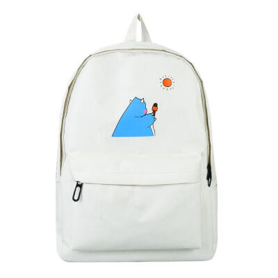 

Cartoon Printing Travel Backpacks Women Knapsack Oxford Cloth School Bags