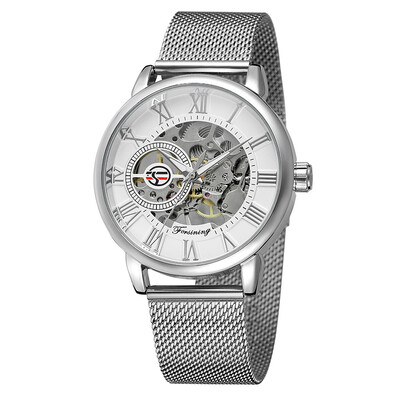 

Forsining hollow mens mechanical watch mens watch mens watch mesh belt