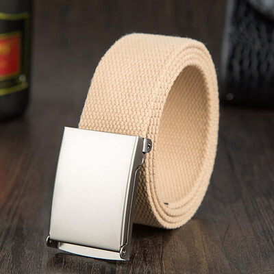 

Fashion Men Women General Belts Canvas Unisex Candy Color Belt Solid Buckle Military Belts For Jeans Cowboy Pants 110--140cm