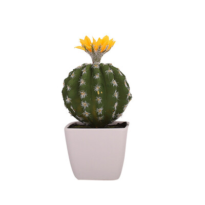 

Gobestart Simulated Potted Cactus Artificial Green Plant Potted Flower Art Home Decor
