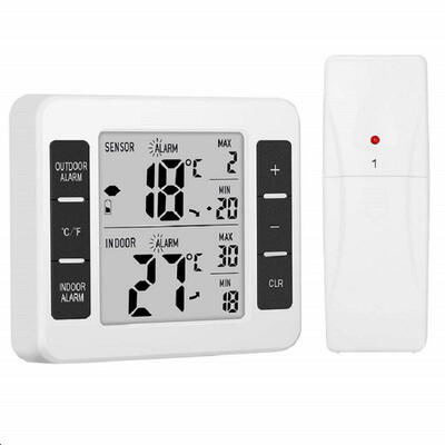 

Wireless Digital Audible Alarm Refrigerator Thermometer with 2pcs Sensor