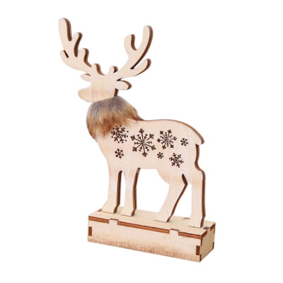 

1PC Wooden Reindeer Decoration Christmas Decoration Unique Luminous Festive Party Supplies