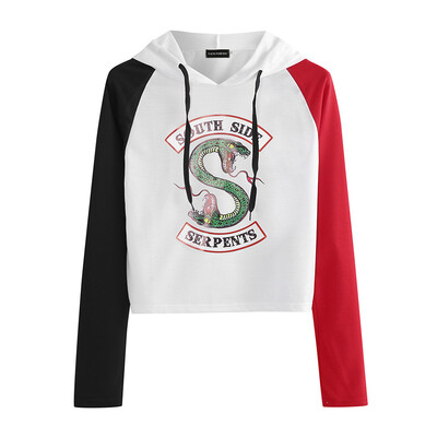 

European&American Trend Girls Hooded Long Sleeve Color Sweatshirt