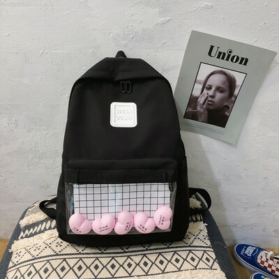 

Ins schoolbag female Korean version of high school students campus simple Baitamori Department of ancient cute backpack shoulder b