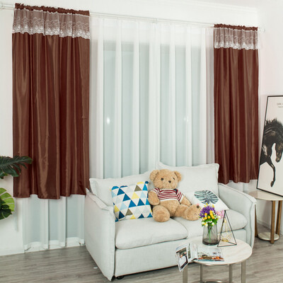 

Gobestart Leaves Curtain Tulle Window Treatment Voile Drape Valance 1 Panel Fabric