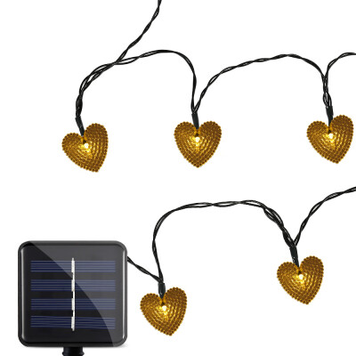 

SS - 32 Solar Powered Waterproof 20 LEDs Romantic Heart String Lamp Home Yard Christmas Decoration