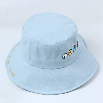 

Fishermans hat womans Japanese alphabet Spring&Summer Korean hat mans cartoon recreational pot hat sunhat tide