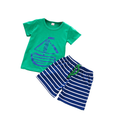 

Summer Casual Children Kid Toddler Cartoon T-Shirt Beach Shorts Pants Set BU80