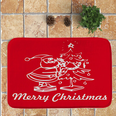 

Gobestart Merry Christmas Welcome Doormats Indoor Home Carpets Decor 40x60CM