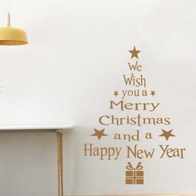 

〖Follure〗Christmas Tree Letters Stick Wall Art Decal Mural Home Room Decor Wall Sticker