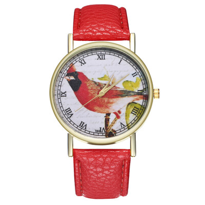 

Relogio Feminino Retro Style Lovely Cartoon chicken Leather Quartz Analog Women Watch Casual Lady Watch Quartz Wristwatches &Ff