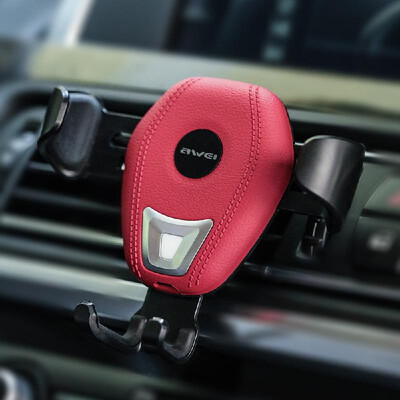 

AWEI Car Charger Gravity Linkage Mobile Bracket Charger without Wire Auto Clamping Air Vent Mount Holder