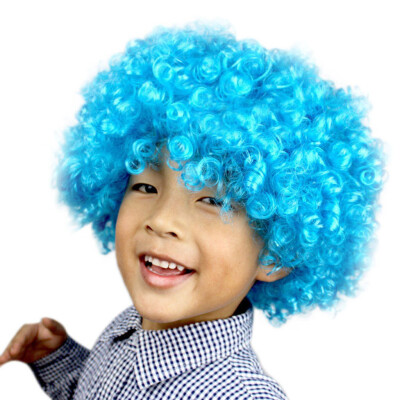 

〖Follure〗Party Disco Funny Afro Clown Hair Football Fan-Kids Afro Masquerade Hair Wig