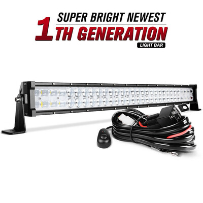 

180W 32"inch LED Light Bar Flood Spot Combo Work Lamp Offroad UTV 4WD Wiring