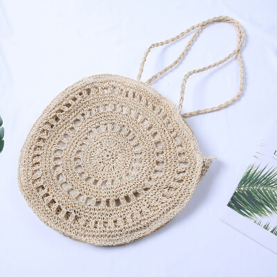 

Women Handbags 2019 Chic Design Straw Woven Shoulder Bags Women Hollow Out Beach Large Capacity Bags Reusable Shopping Bags