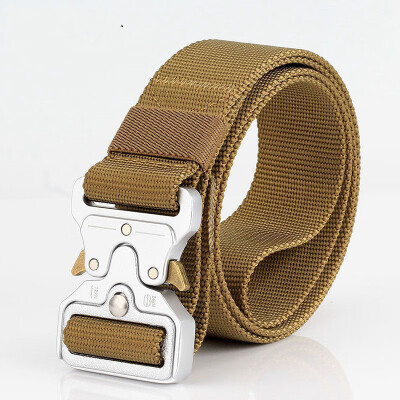 

New Unisex belt Quick release Alloy Insert buckle Men belt outdoor sport high quality Nylon Men&Women casual belt