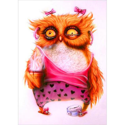 

5D DIY Full Drill Diamond Painting Cute Pink Bird Cross Stitch Embroidery