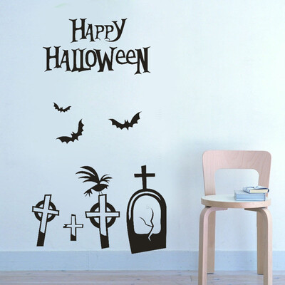 

〖Follure〗Happy Halloween Pumpkin Bone Wall Sticker Window Home Decoration Decal Decor