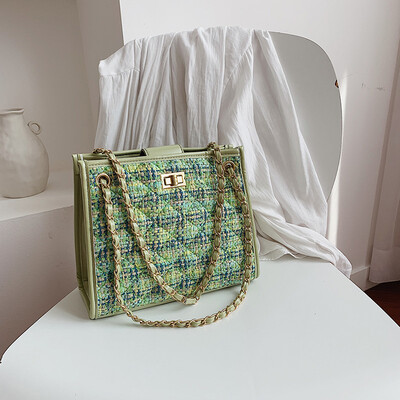 

Advanced foreign gas bag summer chic texture chain bag new 2019 hair bag single shoulder bag oblique satchel bag