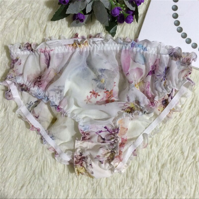 

Womens Sexy Casual Breathable Ruffle Underwear Comfy Plus Size Elastic Panties