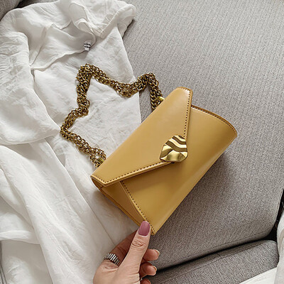 

Tailored Womens Fashion Flip Pure-Colour Chains Cover Retro Shoulder Bag Purse Flap Bag