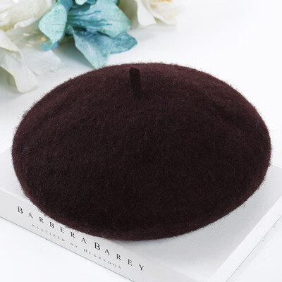 

Early spring 2019 New Vintage Beret woolen cloth thickened versatile female hat pumpkin hat art painter hat