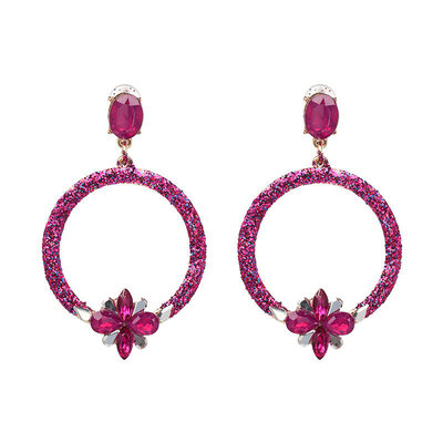 

2018 good quality wholesale New women statement earring fashion crystal drop Earrings for women jewelry factory price