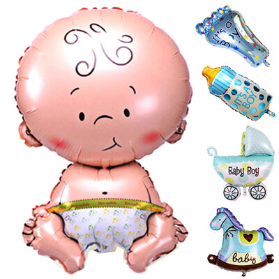 

Baby Shower Boys Girls Holiday Decorations Foil Balloons Stroller