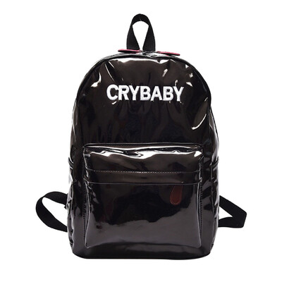 

Tailored Backpack Women Fashion Leather Large Capacity Holographic School Bookbag