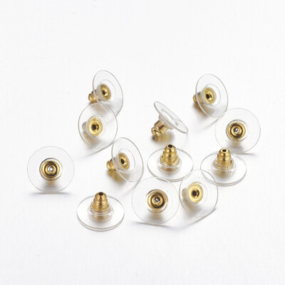 

Earring Ear Nuts Golden Color Size about 12mm in diameter 7mm thick hole 1mm