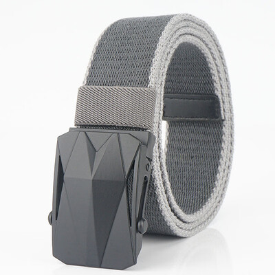 

Trend new belt high quality Stripe Color Canvas Smooth Buckle Men belt Multifunction casual pants cowboy pants belt