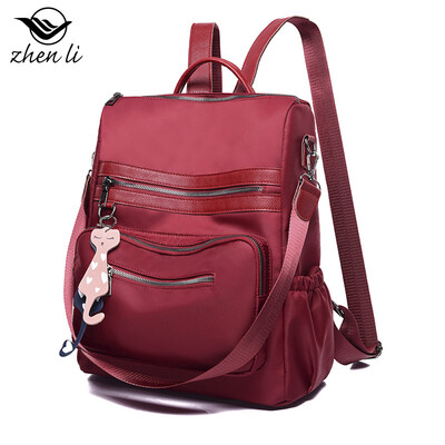 

Oxford cloth handbags fashion solid color OL commuter postman backpack bag