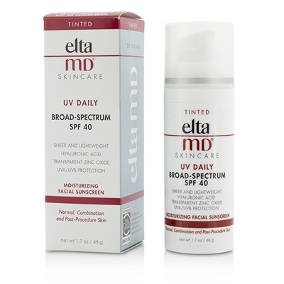 

ELTAMD - UV Daily Moisturizing Facial Sunscreen SPF 40 - For Normal Combination & Post-Procedure Skin - Tinted 48g17oz