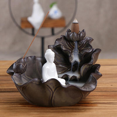 

Greensen Ceramic Backflow Incense Burner Buddha Censer Home Decoration