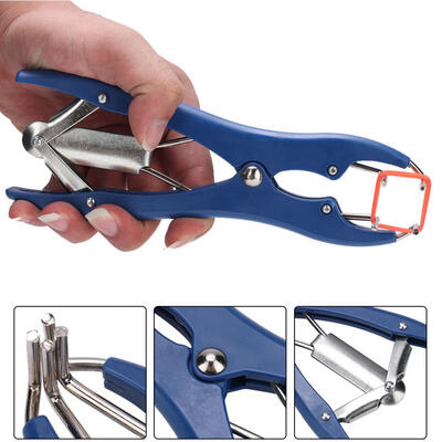 

Greensen Metal Sheep Pig Livestock Tail Docking Castration Pliers Rings Veterinary Surgical Tool