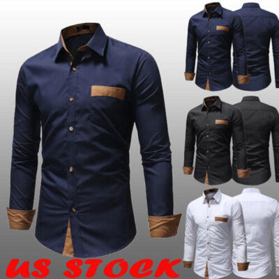 

Mens Formal Shirt Men Fashion Dress Designer Casual Luxury Shirts Regular Fit US