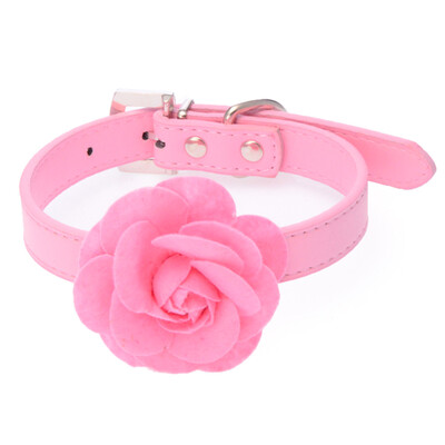 

Candy Colored Sweet Rose Flower Pet Dog Collar Puppy Cat Collar Necklace Latest