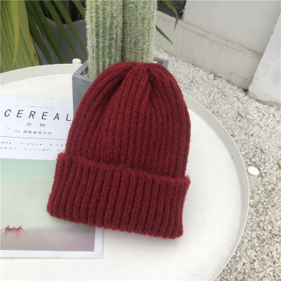 

Hat Womens Korean version wool hat autumn&winter Mohair hat outdoor warm knitting Pullover student hat wholesale