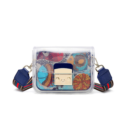 

Shangxin Baonu Summer Jelly Pack PVC Transparent Xiaofang Baowu Korean Baitao Inclined Bag ins