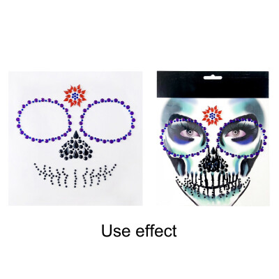 

Halloween Resin Jewelry Stickers Removable Face Gems Stickers Funny Tattoo Stickers For Festival Party Costume Decorations