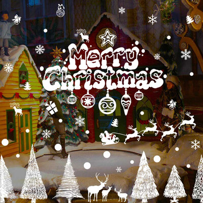

15 Styles New Merry Christmas Santa Wall Art Removable Home Window Wall Stickers Festival Decals Decoration 2020