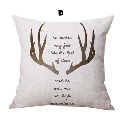 

Tailored Cotton Linen Christmas Pillow Case Sofa Car Throw Cushion Cover Home Decor