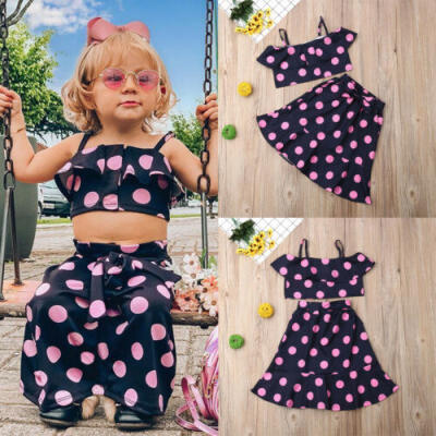 

Kleinkind Baby Mädchen Sommer Kleidung Rüschen Top Bowknot Kleid 2 STÜCKE Outfit