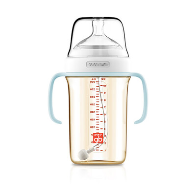 

Gb good child PPSU baby bottle  number control flow nipple for 6 months to the top round series 300ml green small hungry magic upgrade Jingdong exclusive